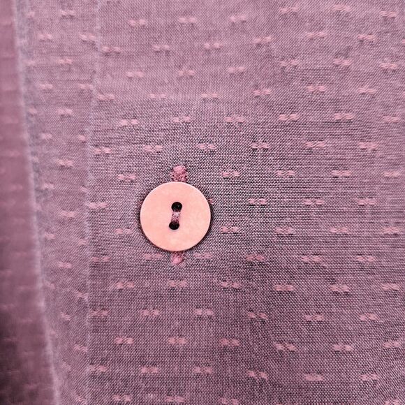 Jhane Barnes Shirt Mens 2XB Button Up Cotton Maroon Abstract Long Sleeve Big - Picture 3 of 11